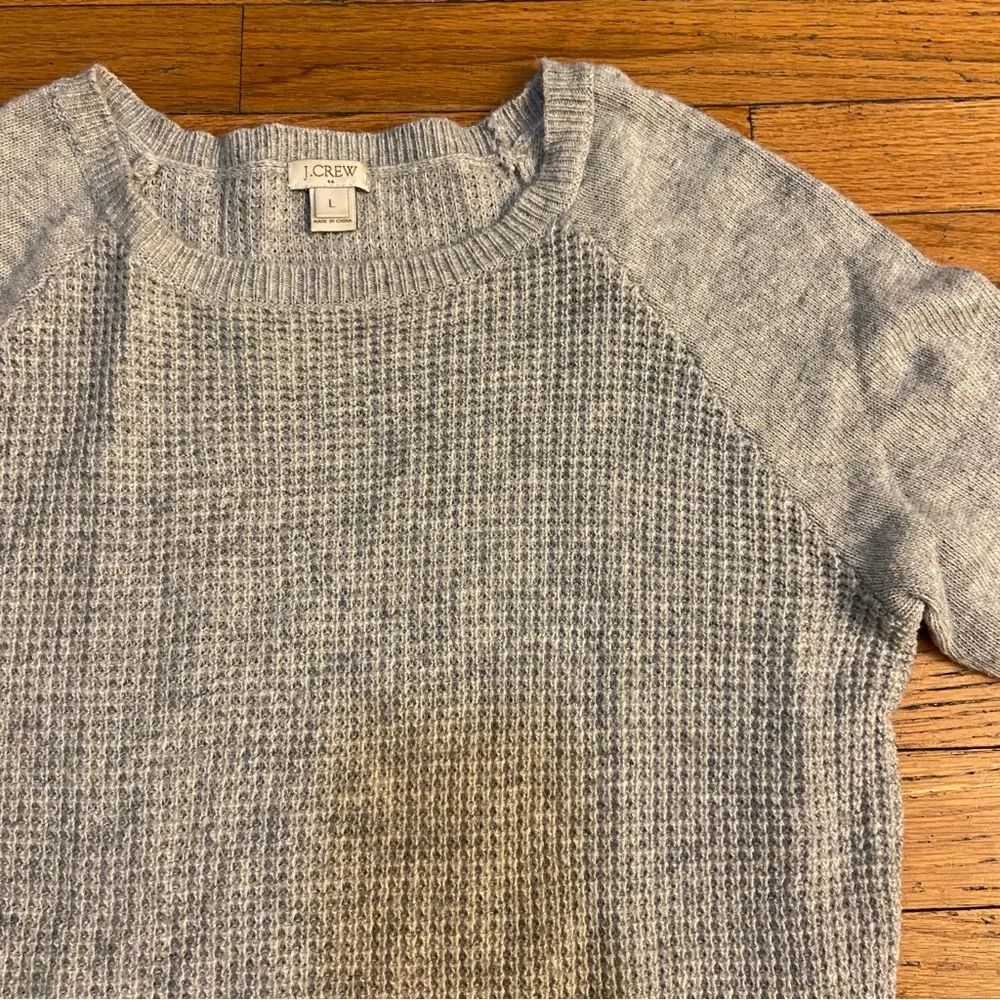 J. Crew Wool-blend Waffle sweater